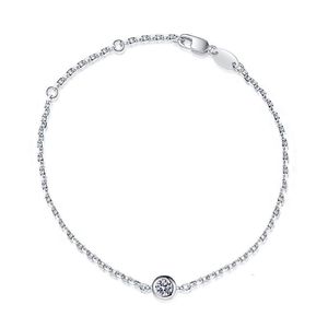 <span class=keywords><strong>Bracelet</strong></span> en argent sterling S925 plaqué platine avec moissanite solitaire 30 points, motif bulle porte-bonheur, style <span class=keywords><strong>Paris</strong></span> français, souvenir touristique pour femme - Product Image 5