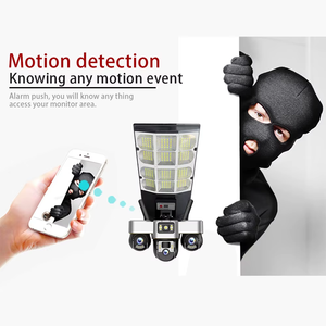 กล้องวงจรปิด 2MP HD 3 เลนส์ 4G  ไร้สาย Wifi ภายนอกอาคาร  พร้อมแผงโซลาร์เซลล์ ไฟถนน LED  หมุนได้ 360 องศา PTZ  กำลังไฟ 180W - Product Image 3