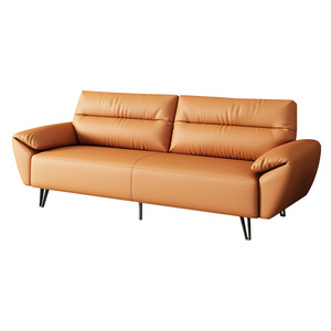 Conjunto de Sofás de Oficina con Estructura Metálica y Tapicería de Cuero, Cómodo Sillón Individual para Recepción en Espacios Comerciales - Product Image 4