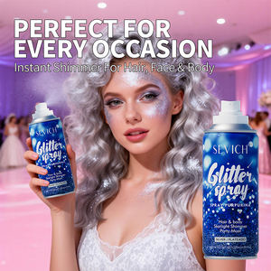 Poudre de paillettes 120 ml en gros, personnalisée, scintillante, pour fête, rendez-vous galant, brillante, non irritante, argentée, spray de paillettes pour cheveux et corps - Product Image 4