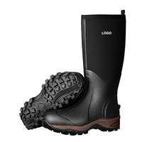 Vente en gros de bottes de pluie de chasse en caoutchouc de camouflage en néoprène imperméable de haute qualité fabriquées en Chine pour hommes