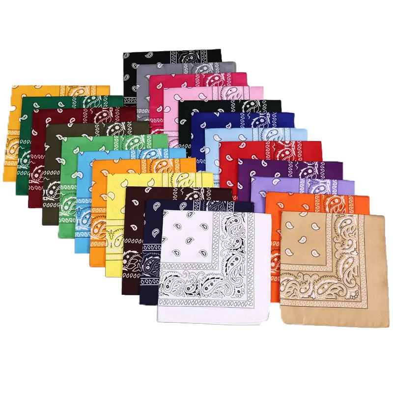 Wholesale Fashion Paisley Pattern Handkerchief Printing Bandana Cheap Bandana Polyester Square Bandana
