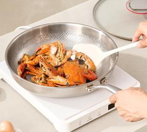 28/30/32cm <strong>Cookware</strong> Set Non-stick Forged <strong>Peter</strong> <strong>Cook</strong> Breakfast Eggs Stainless Steel Lotus Woks and Stir Frying Pan with Lid Cover - Product Image 3