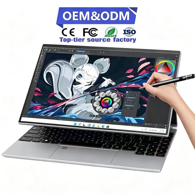 Brand New 2025 14-Inch N95 Yoga Tablet 360 Degree Rotating RGB Keyboard Win 11 32GB RAM Intel Celeron Business Touch Screen