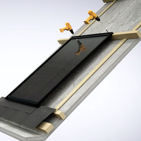 Panneau solaire de toit personnalisé 1KW, tuiles solaires pour système d'énergie solaire domestique