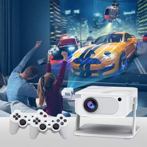 HA109โปรเจคเตอร์โฮมเธียเตอร์แบบพกพาความละเอียด720P LCD สำหรับใช้ในบ้านห้องนอนหอพักมินิแอนดรอยด์11แบบไร้สายพร้อมเกม - Product Image 1