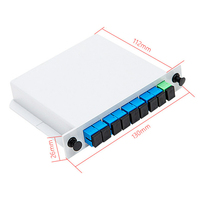 Cassette Type PLC Splitter 1x4 1x8 1x16 SC/UPC SC/APC Insert Type Plug-in LGX Splitter Module Fiber Optique PLC Splitter Box 1:8