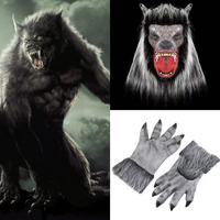 Masque en latex intégral tête de loup effrayant pour adulte, idéal pour cosplay d'horreur, accessoire photo, masque de fête d'Halloween - Prix usine Nicro