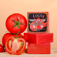 Savon solide artisanal à la tomate, aux herbes, pour le lavage et le bain, LOGO, 200g, blanchissant, pour tous types de peau, enrichi en vitamine C, vente en gros