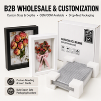 Cadre de présentation en gros pour bouquets de fleurs 3D, 5x7 8x10, à poser sur table et à accrocher au mur