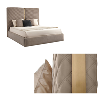 Italienisches Elegantes Design King-Size Modernes Villen-Schlafzimmermöbel Luxus-Schlafzimmer-Set King-Size-Bettgestell Luxus