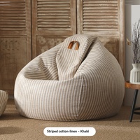 Fauteuil paresseux bean bag - Monoplace - Décontracté - Inclinable - Convertible en lit - Sans cadre - Sans assemblage - Compact - Style tatami - Mini canapé - Chaise longue