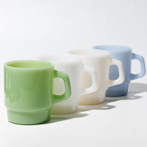 Tasses à café en verre soufflé à la main, design créatif, mugs en verre colorés, vente chaude - Product Image 1