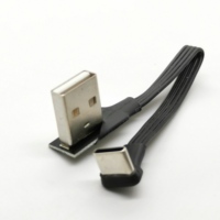 Câble plat USB à angle droit vers câble ruban plat de données de charge mâle type-c