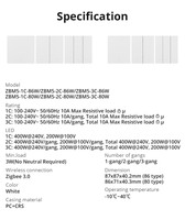 SONOFF ZBM5 Saklar Dinding Pintar Zigbee Tipe UK/EU Mode Relay Lepas Dapat Digunakan untuk Kabel Tanpa Netral & Dengan Kabel Netral 1/2/3 Gang