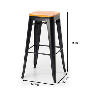 Vente directe d'usine, chaises <span class=keywords><strong>de</strong></span> <span class=keywords><strong>bar</strong></span> en <span class=keywords><strong>métal</strong></span>, tabourets <span class=keywords><strong>de</strong></span> <span class=keywords><strong>bar</strong></span>, coussin en <span class=keywords><strong>bois</strong></span>, chaises hautes modernes - Product Image 6