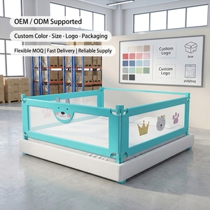 Sponda per Lettino <span class=keywords><strong>Neonato</strong></span> Personalizzabile, Su Misura per le Tue <span class=keywords><strong>Dimensioni</strong></span> e Scelta di Colori, Materiali in Metallo e Oxford, Qualità Premium - Product Image 1