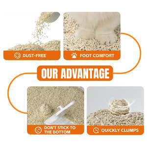 अनुकूलित धूल मुक्त बिल्ली रेत बायोडिग्रेडेबल 6l कई रंग घुलनशील पौधे टोफू बिल्ली लिटर - Product Image 5