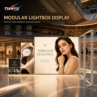 Support de panneau lumineux LED portable TIANYU, structure modulaire en aluminium, connexion électrique intégrée