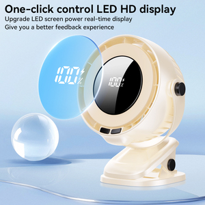 Ventilador de Pared Kadonio con Pantalla LED Digital, 100 Velocidades, Gran Angular, Aire Frío, Ventilador de Mesa con Clip, Luz Nocturna, Ventilador Portátil con Clip - Product Image 3