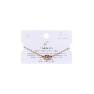 Bracciale Sagittario in Acciaio Inossidabile con Diamanti 12mm Gioielli Segno Zodiacale - Product Image 2