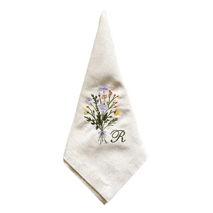 <span class=keywords><strong>Serviette</strong></span> <span class=keywords><strong>de</strong></span> <span class=keywords><strong>table</strong></span> carrée réutilisable en lin 100% brodée bleue, fabriquée à la machine, <span class=keywords><strong>de</strong></span> haute qualité, durable, <span class=keywords><strong>avec</strong></span> base antidérapante en EVA tissée - Product Image 1