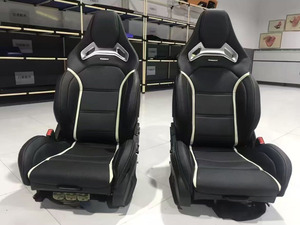 Sedili avvolgenti da corsa personalizzati di alta qualità per Benz classe C C43 C63 W204 W205 W206 AMG serie nera realizzata in pelle - Product Image 2