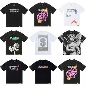 <span class=keywords><strong>Camiseta</strong></span> de Manga Corta para <span class=keywords><strong>Hombre</strong></span>, 100% Algodón Puro, Corte Regular, de Alta Calidad, Estilo Hip Hop, 240 Gramos, con Estampado de Marca - Product Image 1