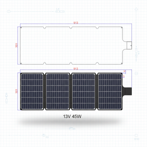 แผงโซลาร์เซลล์พับได้ 45W 50W สำหรับรถบ้าน แคมป์ปิ้งแบบออฟกริด ชาร์จไฟได้ คุณภาพสูง โมโน ETFE ผลิตตามสั่งจากจีน - Product Image 1