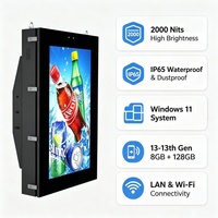 Pantalla LCD para Publicidad de 49 Pulgadas, Montaje en Pared para Exteriores, IP65 Impermeable, 1080P FHD, Visible bajo la Luz Solar, Señalización Digital con Sistema Windows 11