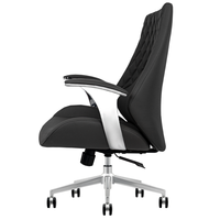Fauteuil roulant de qualité supérieure pour le bureau Chef de salle de bureau Confort commercial PDG exécutif à dossier moyen