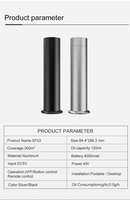Diffuseur d'arômes électrique sans eau, batterie 4000 mAh, sans fil, en alliage d'aluminium, pour hôtel, bureau, salon, fonctionnement silencieux