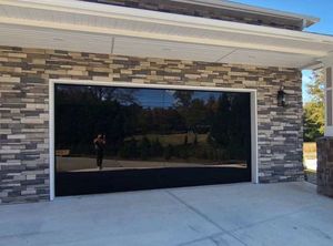 2025 vendu en Europe et en Amérique cadre en alliage d'aluminium noir porte de <span class=keywords><strong>garage</strong></span> en verre opaque. - Product Image 2