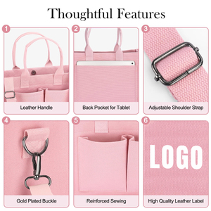 Nhà Máy Trực Tiếp 2026 Ví Làm Việc Máy Tính Xách Tay Cuốn Sách Túi Túi Xách Du Lịch Y Tá Cao Đẳng Quà Tặng Crossbody Hàng Tạp Hóa Vải Tote Túi - Product Image 3
