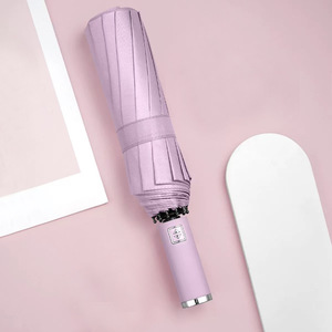 Automatic 10-Bone Black Rubber Sunscreen Folding Dual-Use Sun & Rain UV Protection Wholesale <b>Umbrella</b> - Product Image 5