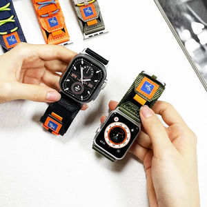 Bracelet en nylon tissé ShanHai Sport pour Apple Watch Ultra Band 49mm 45mm 42mm <span class=keywords><strong>44</strong></span> <span class=keywords><strong>mm</strong></span> Bracelet <span class=keywords><strong>IWatch</strong></span> Series 10 9 7 6 5 4 8 <span class=keywords><strong>Se</strong></span> Bandes - Product Image 3