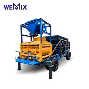 YHZS2000 Planta dosificadora de hormigón premezclado móvil Máquina mezcladora de hormigón forzado Línea de producción de estación mezcladora de hormigón móvil - Product Image 1