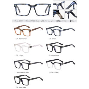 Partagas 빈티지 레트로 TR90 스퀘어 안티 블루 라이트 차단 안경 광학 프레임 안경 남여 공용 여성 남성용 - Product Image 6