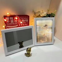 Miroir magique LED personnalisé vierge de sublimation de cadre photo avec chargeur USB pour cadeau