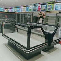 Vitrine Réfrigérée de Boucherie à Température Unique avec Éclairage LED, Comptoir de Présentation en Acier Inoxydable Personnalisable
