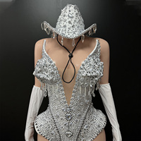 Novance Y4024 Fabricants de vêtements personnalisés, combinaisons scintillantes pour femmes, strass, sexy, courtes, vêtements de scène, tenue de club