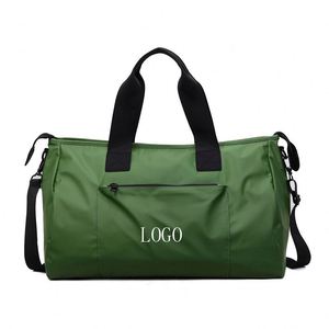 Sac de voyage en nylon à fermeture éclair grande capacité personnalisé en gros, sac de yoga grande capacité pour femmes, sac de sport pour hommes pour l'extérieur - Product Image 1