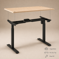 Cadre de bureau réglable en hauteur à moteur unique pour plateau de bureau DIY