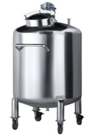 Réservoir de stockage vertical en acier inoxydable avec mélangeur, équipement de stockage de liquides industriel