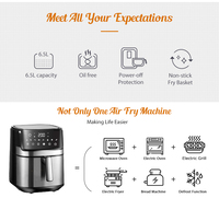 Friteuse à air intelligente Tywit 5,5/6,5 L à commande numérique avec application Wifi pour usage domestique