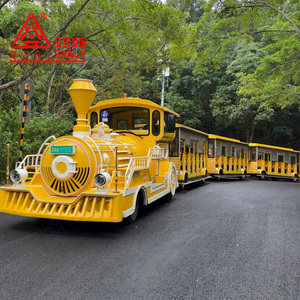 Nuevo <span class=keywords><strong>Tren</strong></span> Turístico sin Rieles, Impulsado por Diésel/Eléctrico, para Parques <span class=keywords><strong>de</strong></span> Atracciones, Capacidad para 27 Personas, Velocidad Ajustable, <span class=keywords><strong>Tren</strong></span> Retro sin Rieles <span class=keywords><strong>de</strong></span> <span class=keywords><strong>Vapor</strong></span> - Product Image 4