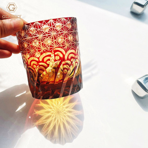 Verre à <span class=keywords><strong>whisky</strong></span> de style <span class=keywords><strong>japonais</strong></span> haut de gamme sculpté à la main bar à vin étranger verre à bière tasse en verre cristal nuage ambre - Product Image 5