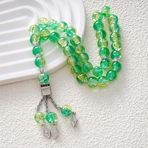 33pcs 10mm Islamic Rosenkranz Perlen Handgemachter religiöser Schmuck Kristall gebet Rosenkranz Armband für Meditation und Ramadan Zubehör - Product Image 5