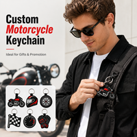 Porte-clés brodés personnalisés pour motos, échantillon rapide en 5-8 jours, solution OEM ODM tout-en-un, vente en gros de porte-clés pour motards