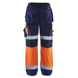 BLAKLADER - 150818608953D84 <b>Hi</b>-<b>Vis</b> trousers X1500 Navy blue/<b>Orange</b> - EAN 7330509387672 <b>HI</b>-<b>VIS</b> WORKWEAR - Product Image 3